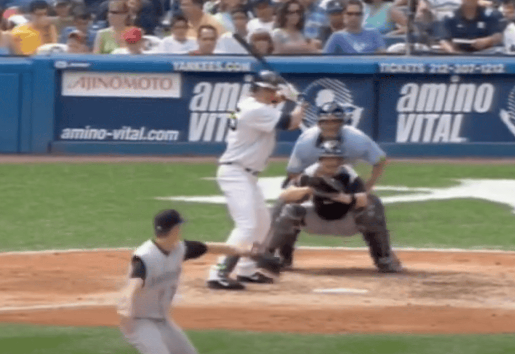 Image showcasing Jason Giambi's infamous golden thong, linked to baseball superstitions.